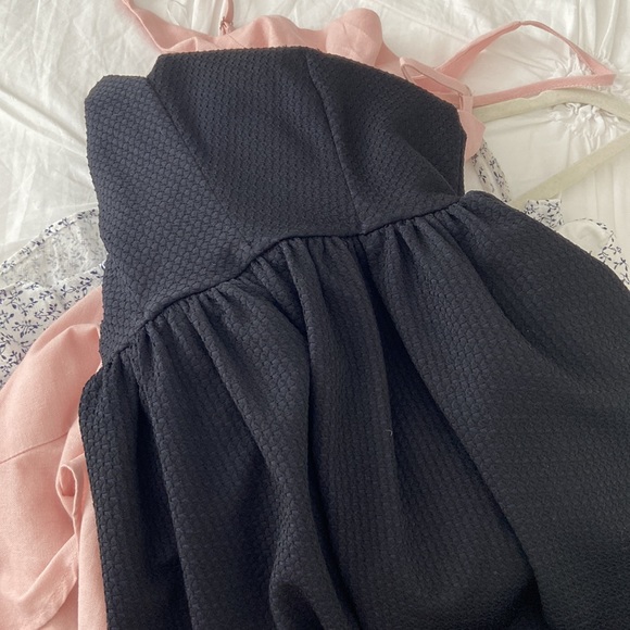 Black V-Neck Skater Dress - Picture 6 of 6